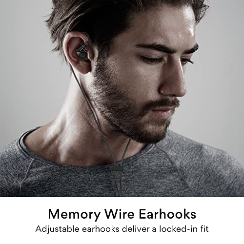 MEE audio M6 Sport Wired Earbuds, Noise Isolating In Ear Headphones, Sweatproof Earphones for Running/Gym/Workouts with Dynamic Enhanced Bass Sound, Memory Wire Earhooks, 3.5mm Jack Plug (Clear)
