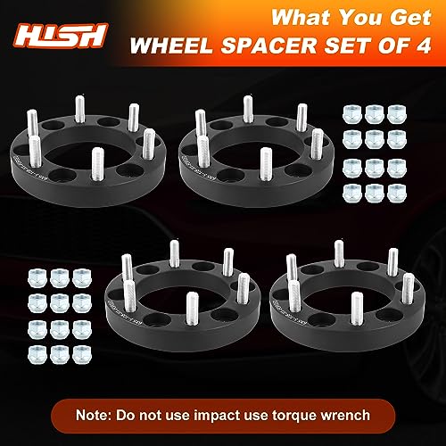 HISH 1.5 inch 6x5.5 Wheel Spacers for Tacoma 4Runner, with Lug Nuts without Locking Hub, Package of 4