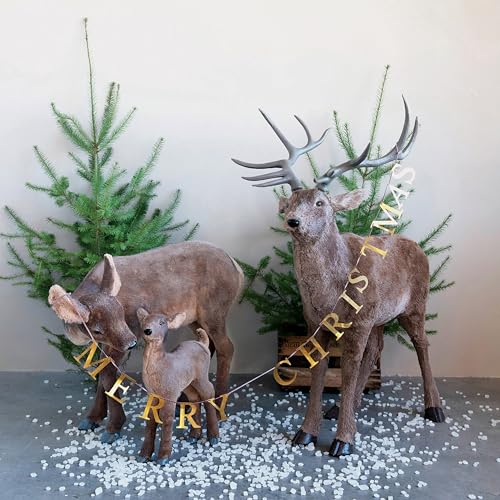 Creative Co-Op 55" L Merry Christmas, Brass Finish Metal Garlands, Multi