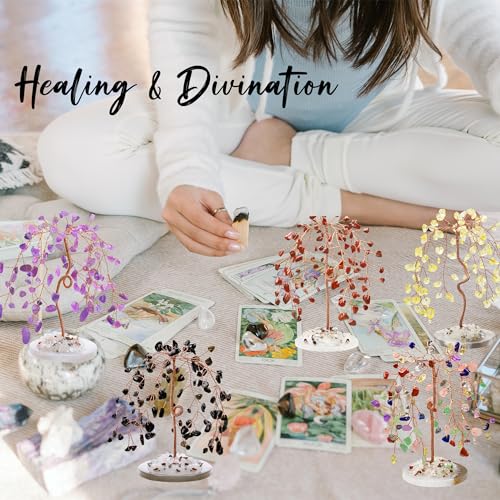 ZHIYUXI Amethyst Purple Room Decor Home Office Crystals Tree Gifts for Women Men Gemstones Desk Lucky Stones