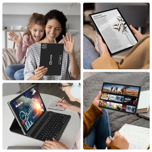 Android Tablet 2024 Newest Tablet 10 inch, Android 13 Tablet with Keyboard,128GB ROM 16GB RAM TF1TB Expand,Octa-Core Tablet with 5GWiFi,1080FHD,13MP+8MPCamera,Bluetooth5.0,GPS,Mouse,Case,Black