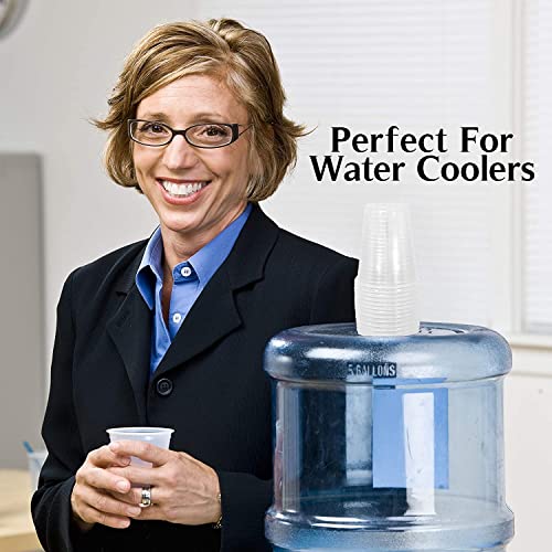 Upper Midland Products 5 oz Cups Disposable Plastic Bulk 2500 Case, These Small Disposable Translucent Cups Are Extra Sturdy, Small Cups For Everyday Use