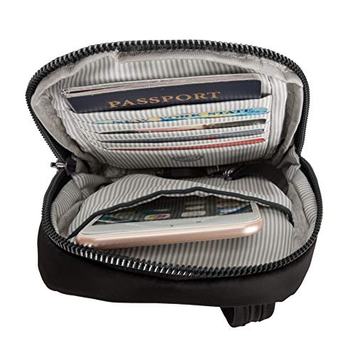 Travelon Anti-Theft Tailored Crossbody Phone Pouch, Onyx