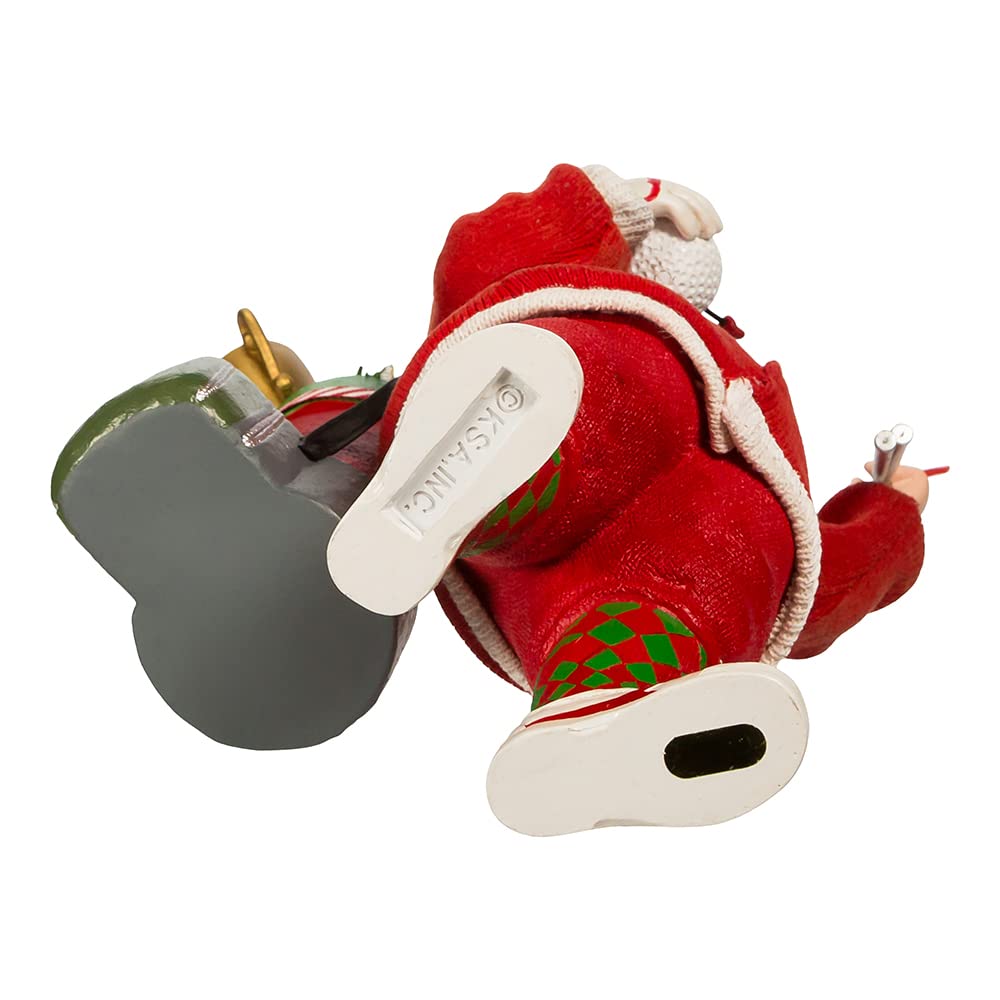 Kurt S. Adler 10.5-Inch Fabriché Golf Santa Table Piece