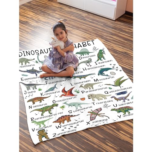 Just A Girl Who Loves Dinosaurs4 Blanket for Teen Cute Dinosaur Throw Blanket Gifts for Girls Boys Soft Throws Blankets All Seasons 50×60 Inches for Bed Office