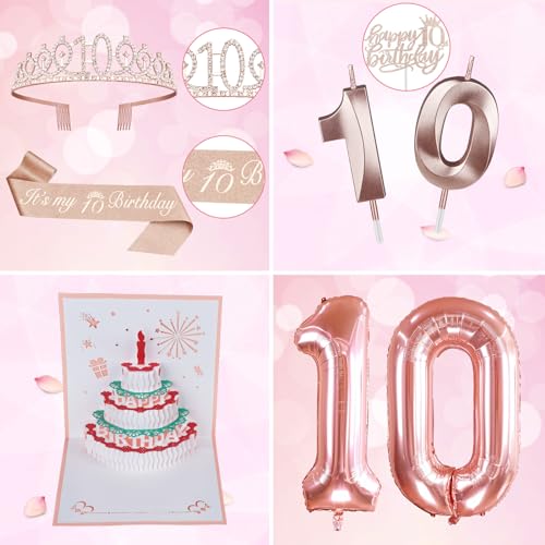 75th Birthday Decorations For Women, Include 75th Birthday Sash and Tiara, Birthday Cake Topper and Number 75 Candles, 75 Balloons, 3D Birthday Card, 75th Birthday Gifts Women