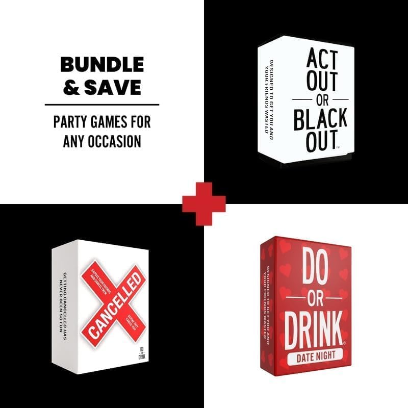 Do or Drink Drinking Card Games for Adults - Fun Adult Games for Game Night & Parties - 21st Birthday Gift & Bachelorette Party Games with 350 Cards & 175 Challenges That Will Get You Drinking