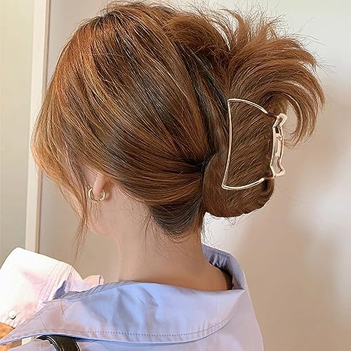 Purggy 3 Pack Butterfly Hair Clips、golden Heart Star Hair Clasps Accessories for Women Girls Adult Hair Claw Clips, Metal Hair Clips for Thick/Thin Hair
