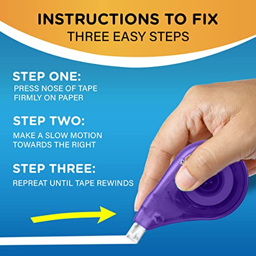 BIC White-Out Brand EZ Correct Correction Tape, 39.3 Feet, 4-Count Pack of white Correction Tape, Fast, Clean and Easy to Use Tear-Resistant Tape