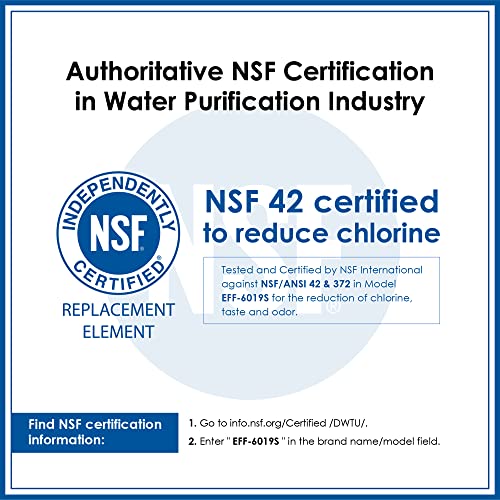 Waterdrop WD-F19C Replacement for GE® RPWFE®, RPWF (Built-in CHIP) Refrigerator Water Filter, Compatible with GFE28GYNFS, GFE28GELDS, PFE28KELDS, PFE28KYNFS, GFD28GELDS, PWE23KELDS, PWE23KMKES