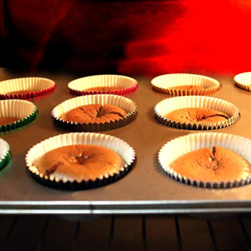 Eoonfirst Foil Cupcake Liners Halloween Party Standard Baking Cups 100 Pcs (Black)
