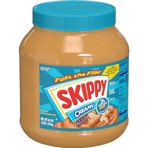 SKIPPY Peanut Butter, Creamy, 7 g protein per serving, 64 oz (Packaging May Vary)