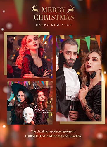 CDE Angel Wing Love Heart Necklaces for Women, Silver Tone/Gold Tone Pendant Necklace Jewelry Gifts for Her on Christmas, Valentine's/Mother's Day, Anniversary, Birthday Gifts for Women Wife Girlfriend (White-Nov. Yellow Birthstone)