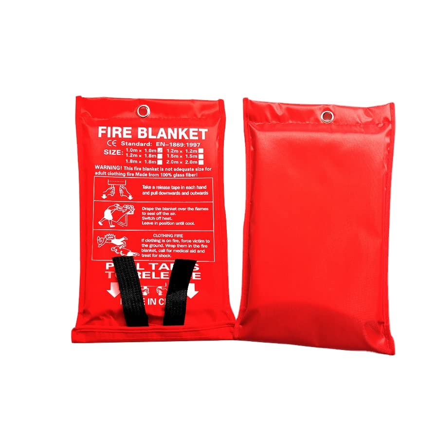 ISOP Fire Blanket Large 70 * 78 Inches – Fibreglass Fire Retardant Blanket – A-Grade Survival Blanket – Fire Suppressant Blanket – First Aid – Rescue Blanket for Home - Emergency Blanket