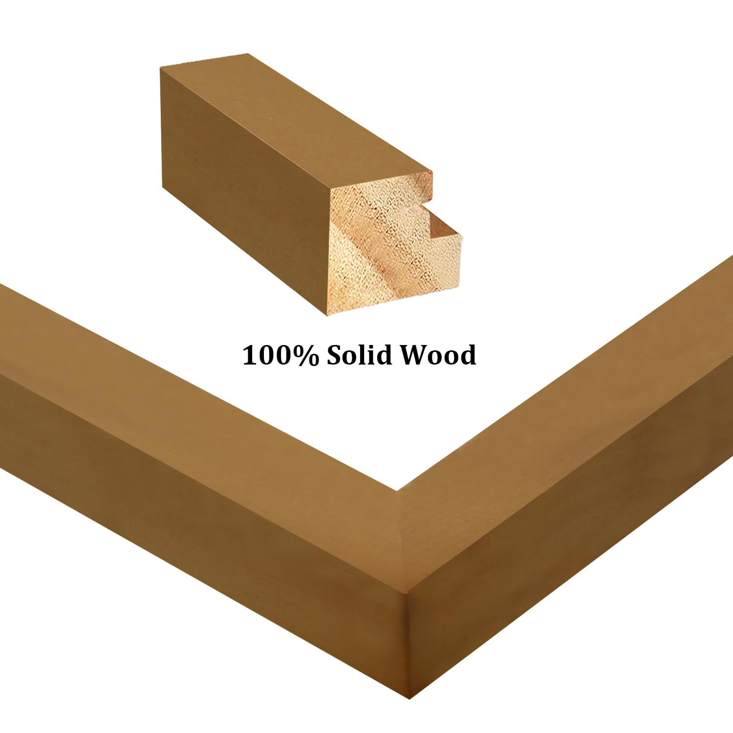 Egofine 8x10 Picture Frames 4 Pack, for Pictures 4x6 or 5x7 with Mat Made of Solid Wood Covered by Plexiglass for Table Top Display and Wall Mounting Photo Frames, Light Brown