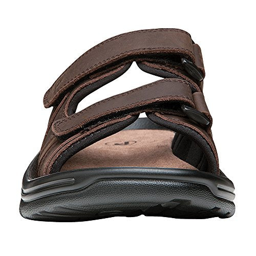 Propét Men's Vero Slide Sandal, Brown, 8.5 Medium