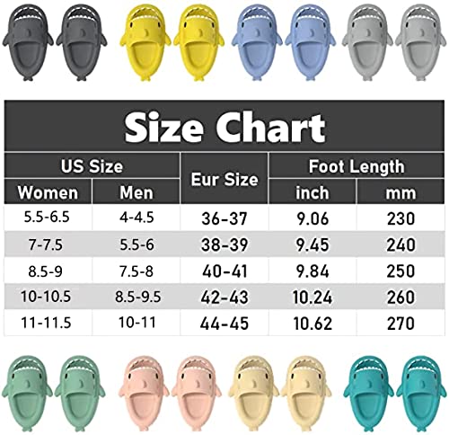 Shark Cloud Slippers, Shark Cute Slides for Women Man,Summer Slipper Sandals for Boys Girls Spa Platform Shoes Non-Slip Beach Open Toe Beach Sandals Shower Couple Shoes (38/39, Light Pink, numeric_7)