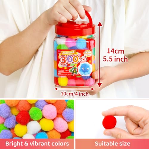 Iooleem Large Pom Poms, 1.5 inch(4cm), 90pcs Yellow Pom Poms, Large Size, Pom Poms for Arts and Crafts, Pom Pom Balls, Craft Supplies.