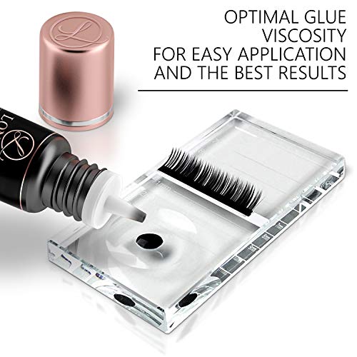 7-8 Weeks Retention/Eyelash Extension Glue Volume Advanced Ultra+ LONRIS Lash 5 ml/1-2 Sec Drying time/Maximum Bonding/Semi-Permanent Extensions Supplies/Professional Use Only Black Adhesive