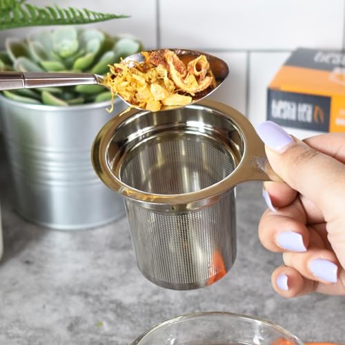Tiesta Tea - Brewbasket Stainless Steel Basket Infuser | Loose Leaf | Reusable Fine Mesh Steeper for Hot, Iced Tea & Coffee | Holds 5oz, Steeps One Cup