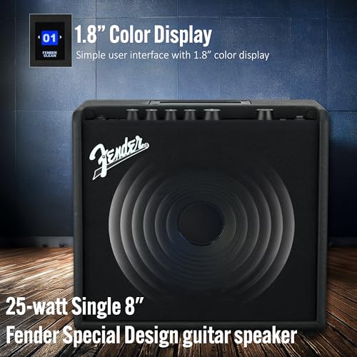 Fender Mustang LT25 Guitar Combo Amplifier Bundle with Cable and Austin Bazaar Exclusive 12-Pack Picks