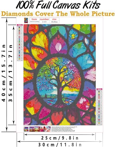 RYMILIE Diamond Painting Kits for Adults - Flower DIY 5D Diamond Art Kits Full Drill Diamond Dots Paintings with Diamonds Gem Art and Crafts Home Decor 12x16inch