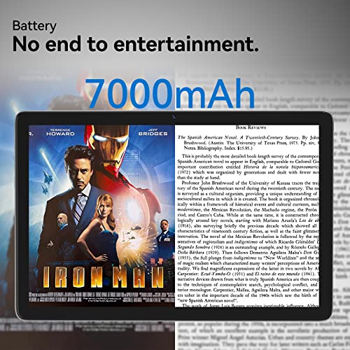 2024 Tablet 10.1 Inch 2 in 1 Android Tablet with keyboard Octa-Core 8(4+4 Virtual)+128GB Storage 1TB Expandable, 13+8MP Camera, Newest Tablets PC with Case Mouse Stylus Support 5G WiFi, IPS FHD Screen