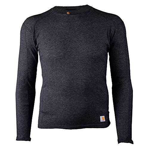 Carhartt Men's Base Force 100% Cotton Midweight Classic Crew, Heather Grey, 4X-Large