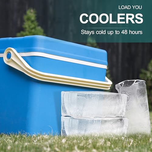 Ice Block Mold for Ice Bath - Extra Large Ice Block Mold,2-Pack Ice Bath Ice Mold, 10lb Ice Block,Ice Maker for Cold Plunge or Coolers, Reusable Steel Reinforced Silicone Molds, cold plunge ice mold