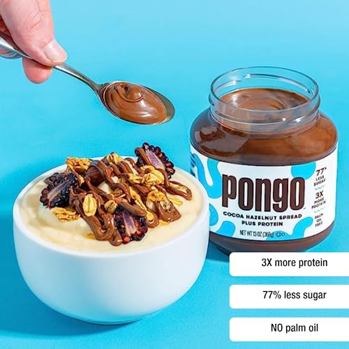 Pongo Cocoa Hazelnut Protein Spread - Low Sugar, Low Carb, Keto-Friendly Chocolate Dessert Topping