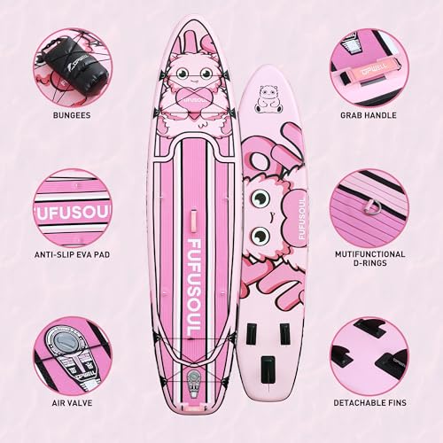 UPWELL Inflatable Stand Up Paddle Board, Premium SUP Paddle Boards for Adults, 10’8” Blow up Paddle Boards 6” Thick, Galaxy