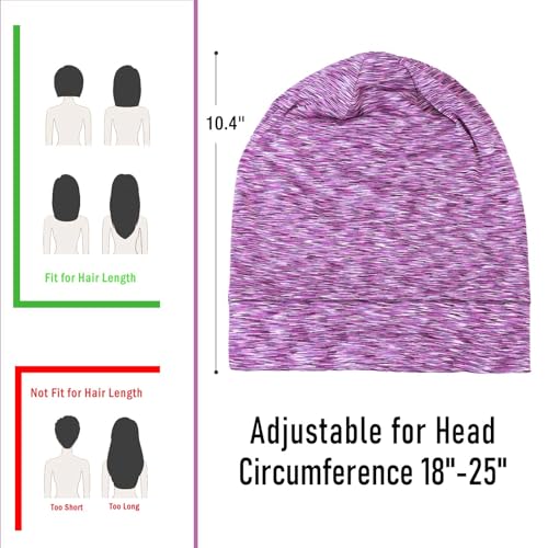 SOLZEK Mulberry Silk Bonnet for Sleeping Hair Wrap Men Women Curly Adjustable Night Cap for Natural Hair Anti Frizz Stay on 1Pcs (Black)