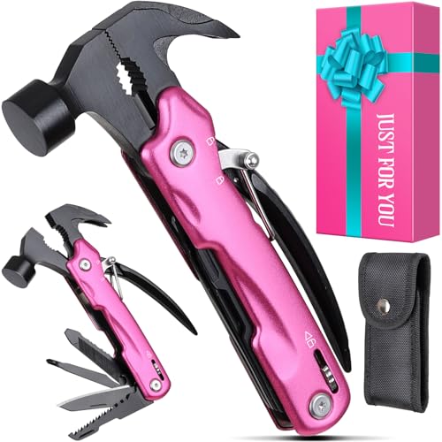 Mothers Day Gifts for Mom Women Wife - Birthday Gifts for Women, Multitool Hammer - Anniversary Christmas P’ink Gifts from Daughter Son - Stocking Stuffers for Women, Mom, Wife, Girlfriend, Grandma