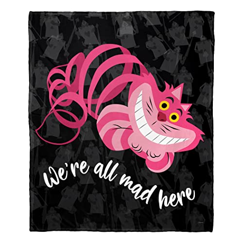 Northwest Disney Classics Silk Touch Throw Blanket, 50" x 60", Crazy Like A Cheshire