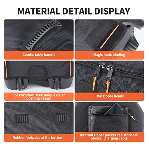 Speaker Bag Travel Case Replacement for JBL Party Box Series, Portable Speaker Carry Tote Bag Backpack for JBL Speaker (For JBL partybox 110 black)