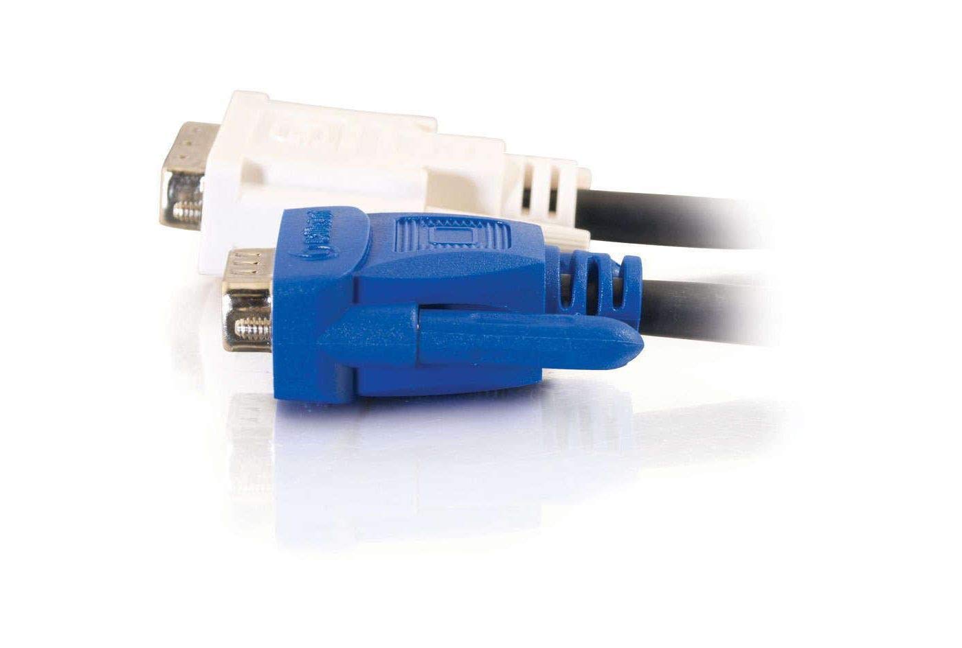 C2G 26955 DVI Male to HD15 VGA Male Video Cable, Black (9.8 Feet, 3 Meters)