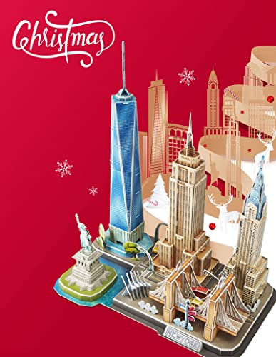 CubicFun 3D Puzzle - Puzzles for Kids Ages 8-10 New York City STEM Projects Arts and Crafts for Kids Ages 8-12 - Toys for Girls 8-10 - 8 Year Old Girl Easter Gift for Kids 8-12