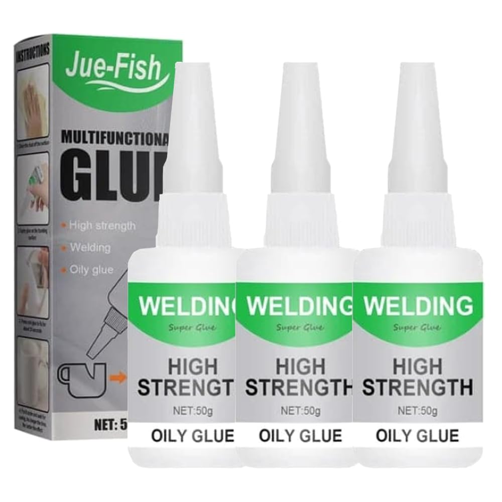 Welding High Strength Oily Glue, 2024 New Multifunctional Universal Glue Super Glue Fast Repair, Strong Plastic Glue for Metal Plastic, Wood Ceramics, Plastics, Jade (30g 3pcs)