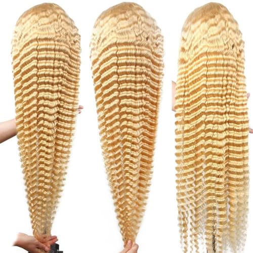 HOTLOVE 613 Lace Front Wig Human Hair, 13x6 Transparent Lace 613 HD Lace Frontal Wig For Women 12A Body Wave Blonde Lace Front Wigs Human Hair Pre Plucked With Baby Hair 38inch