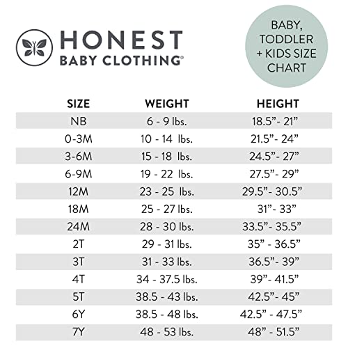 HonestBaby 4 Piece Pajamas Sleepwear PJs 100% Organic Cotton for Infant Baby and Toddler Boys, Girls, Unisex, Grey Plaid, 12 Months