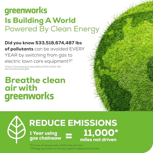 Greenworks 80V 16" Brushless Cordless Chainsaw (Great For Tree Felling, Limbing, Pruning, and Firewood), 75+ Compatible Tools, 2.5Ah Battery and Charger Included