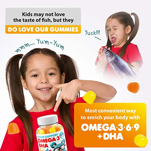 DR. MORITZ Vegan Omega 3 Gummies for Kids & Toddlers (90 Count), Omega 3 Kids Gummies with Omega 6 & 9, Kids Omega 3 Gummies for Brain & Heart Health, No Fish Oil & Gluten-Free