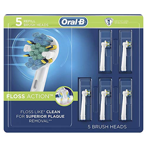 Oral-B FlossAction Electric Toothbrush Replacement Brush Heads Refills, 5 Count