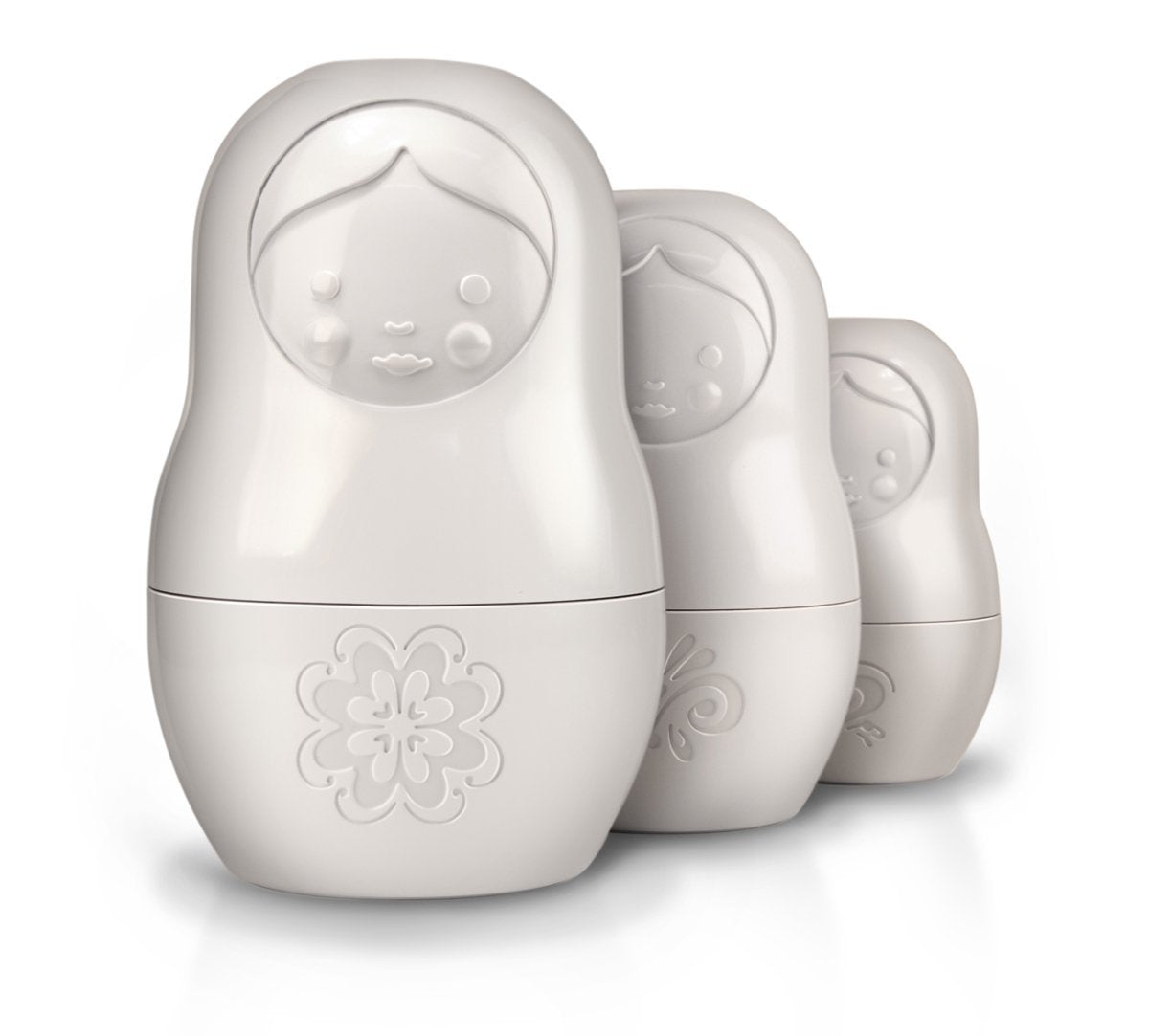 Genuine Fred M-CUPS Matryoshka Measuring Cups, Set of 6, Russian Doll Nesting Measuring Cups, White