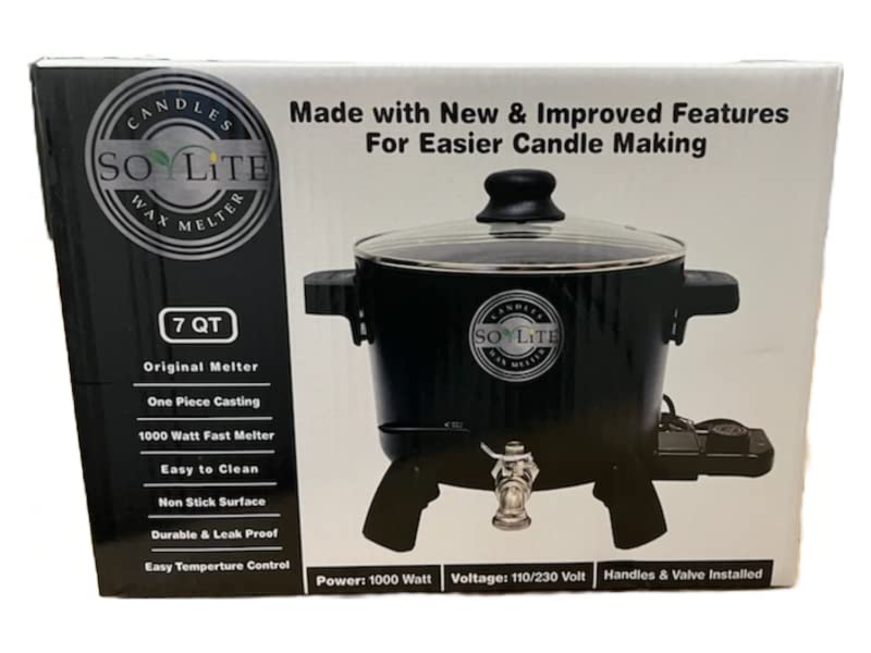 Wax Melter for Candle Making, Holds Approximately 7 Qts Or 14 Lbs of Melted Wax, Wax Melter Has Easy Pour Valve, by Soylite Candles