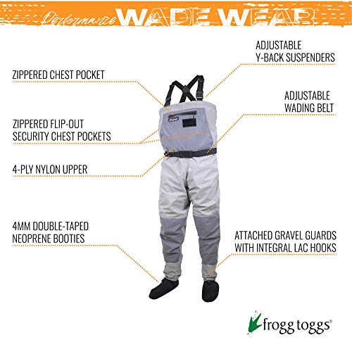 FROGG TOGGS Men's Hellbender Pro Stockingfoot Fishing Chest Wader – STOUT FIT