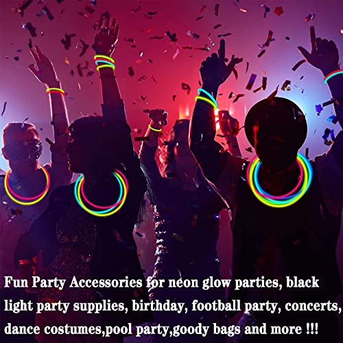 120 Pack Halloween Glow Sticks Bulk Party Pack Glow In The Dark Party Supplies Glow Sticks Necklaces Bracelets with Connectors 8" Glowsticks Halloween Birthday Party Favors Accessories Decorations