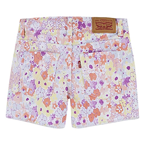 Levi's Girls' Denim Shorty Shorts, Floral Blooms, 2T