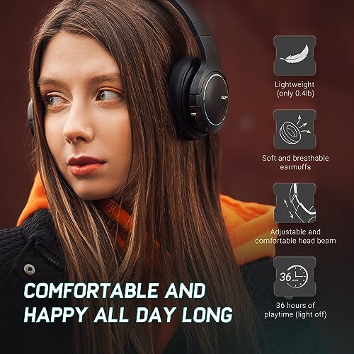 Edifier Hecate G2BT Wireless Gaming Headset for Mobile Phones/Tablets/Laptops/Switch, Noise Cancelling Bluetooth Headphones with Dual Microphones, Ultra Low Latency, Dual Modes, RGB Lighting -Black