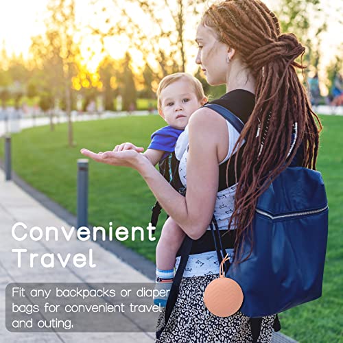 Nupoopy 2 Pack Silicone Pacifier Holder Case, BPA Free Newborn Baby Pacifiers Silicone Pouch for Boys & Girls, Portable Silicone Pacifier Container Case (Clay, Dark Grey)